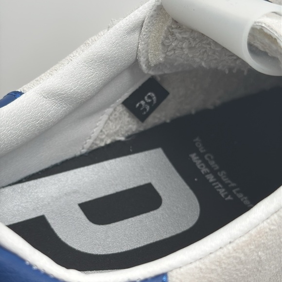 P448 Mens White At Heel and Tongue Vert Toe Wedge Leather Sneakers Shoes Size 39 - Picture 16 of 16